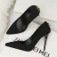 Affordable Black OL Pumps 2020 Suede 11 cm Stiletto Heels Pointed Toe Pumps