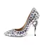 Charmant Argenté Chaussure De Mariée 2020 Faux Diamant 11 cm Talons Aiguilles À Bout Pointu Mariage Escarpins