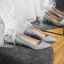Fashion Silver Wedding Shoes 2020 Bow Rhinestone 3 cm Stiletto Heels Low Heel Pointed Toe Wedding Pumps