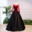 Elegant Black Prom Dresses 2018 Ball Gown Beading Bow Scoop Neck Backless Long Sleeve Sweep Train Formal Dresses