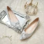 Fashion Silver Flat Wedding Shoes 2020 Pearl Rhinestone Sequins Pointed Toe