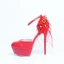 Moda Czerwone Buty Ślubne 2020 Pióro Z Paskiem Perła Rhinestone Cekiny Z Koronki Kwiat 14 cm Szpilki Okrągłe Toe Ślub Wysokie Obcasy