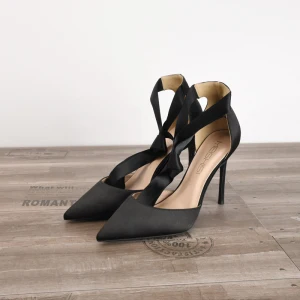 Modest Simple Black Evening Party High Heels 2020 Satin 10 Cm Stiletto Heels Pointed Toe Womens Shoes