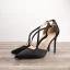 Affordable Black Evening Party Womens Sandals 2020 X-Strap 10 cm Stiletto Heels Pointed Toe Heels