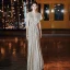 Scintillantes Doré Robe De Soirée 2020 Princesse Encolure Dégagée Paillettes Manches Courtes Dos Nu Longue Robe De Ceremonie