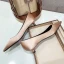 Simple Champagne Talon Bas Demoiselle D'honneur Escarpins 2020 Satin 5 cm / 2 inch Talons Aiguilles À Bout Pointu Escarpins
