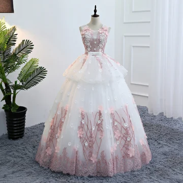 Elegante Ivoor Galajurken 2018 Baljurk Appliques Strik Parel U Hals Ruglooze Mouwloos Lange Gelegenheid Jurken