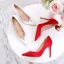 Chic / Beautiful Ivory Wedding Shoes 2020 Satin Rhinestone 10 cm Stiletto Heels Pointed Toe Wedding Pumps