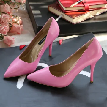 Classique Fushia Bureau Ol Escarpins 2020 Cuir 9 Cm Talons Aiguilles À Bout Pointu Escarpins