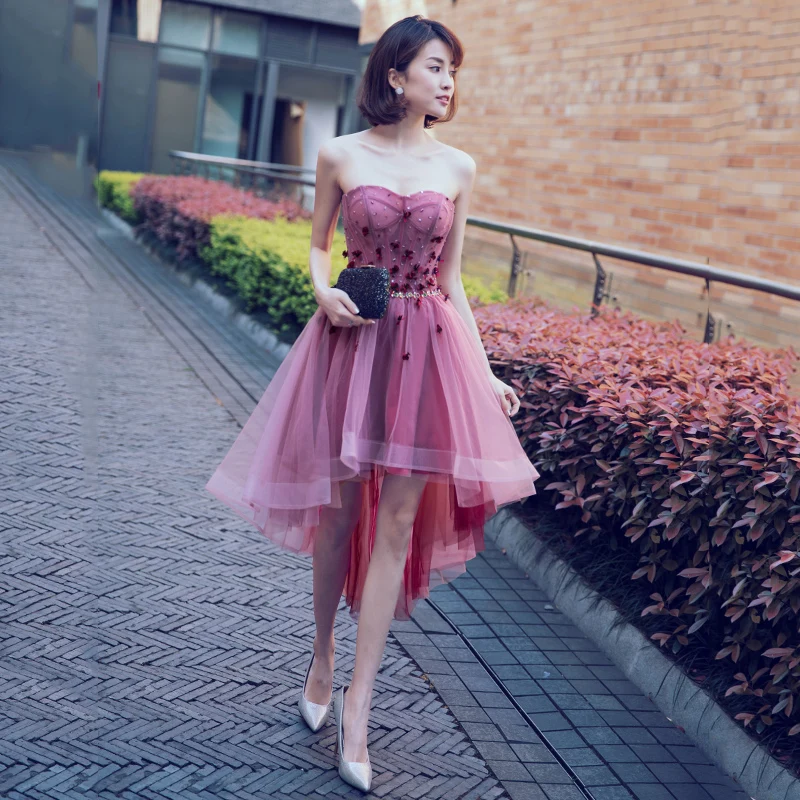 Sexy Fuchsia Cocktail Dresses 2018 A Line Princess Sequins Appliques Sweetheart Backless Sleeveless Asymmetrical Formal Dresses Sexy Fuchsia Cocktail Dresses 2018 A Line Princess Sequins Appliques Sweetheart Backless Sleeveless Asymmetrical Formal Dresses
