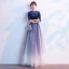 Fashion Sparkly Royal Blue Evening Dresses  2020 A-Line / Princess Scoop Neck Suede Lace Star Sequins 1/2 Sleeves Floor-Length / Long Formal Dresses
