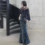Scintillantes Multi-Couleurs Robe De Soirée 2020 Trompette / Sirène Paillettes Encolure Dégagée 3/4 Manches Longue Robe De Ceremonie