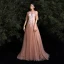 Chic / Belle Nues Robe De Bal 2020 Princesse Titulaire Perlage Paillettes En Dentelle Fleur Manches Courtes Dos Nu Train De Balayage Robe De Ceremonie