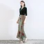 Classic Dark Green Evening Dresses  2020 Trumpet / Mermaid Suede V-Neck Sequins 1/2 Sleeves Ankle Length Formal Dresses