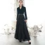 Chic Noire Robe De Soirée 2020 Princesse V-Cou Gland Paillettes Manches Longues Longue Robe De Ceremonie