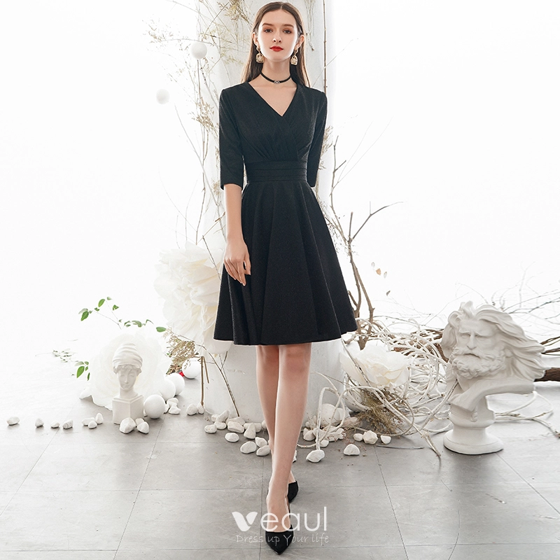 Solid color cocktail dresses cheap