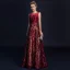 Chic / Beautiful Burgundy Evening Dresses  2018 A-Line / Princess Lace Flower Sequins Sash Scoop Neck Backless Sleeveless Floor-Length / Long Formal Dresses