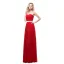 Enkel Rød Chiffon Selskapskjoler 2018 Empire Kjæreste Uten Ermer Rhinestone Sash Lange Buste Ryggløse Formelle Kjoler