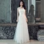 Simple Blanche En Dentelle Fleur Robe De Bal 2022 Princesse Encolure Dégagée Sans Manches Dos Nu Longue Robe De Ceremonie