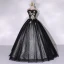 Chic / Beautiful Black Prom Dresses 2022 Ball Gown Ruffle Strapless Beading Pearl Rhinestone Sleeveless Backless Floor-Length / Long Formal Dresses