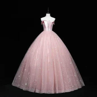 Élégant Rose Bonbon Robe De Bal 2022 Bustier Perlage Perle Paillettes Sans Manches Dos Nu Longue Robe De Ceremonie