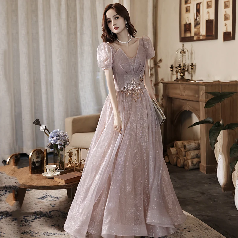 slim fit dress slacks Short Sequins Lace Up Back Prom Dress main image 0