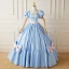Lovely Sky Blue Satin Pleated Prom Dresses 2022 Ball Gown Strapless Puffy Short Sleeve Backless Bow Floor-Length / Long Formal Dresses