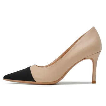 Modest Simple Nude Casual Pumps 2022 8 Cm Stiletto Heels Pointed Toe Pumps High Heels