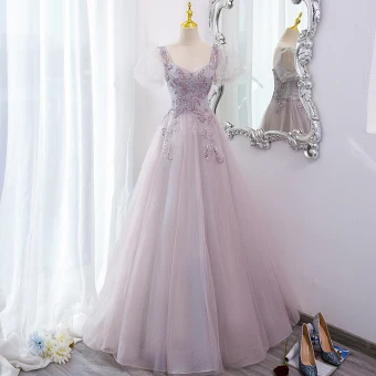 Charmant Rougissant Rose Robe De Bal 2022 Princesse Encolure Carrée Perlage Paillettes Gonflée Manches Courtes Dos Nu Longue Robe De Ceremonie
