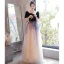 Elegant Black Prom Dresses 2022 A-Line / Princess Square Neckline Short Sleeve Backless Floor-Length / Long Prom Formal Dresses