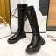 Mode Zwarte Winter Straatkleding Dames Laarzen 2022 Ronde Neus Waterdichte Platte Laarzen