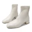 Vintage Beige Strassenmode Winter Stiefel Damen 2022 3 cm Thick Heels Low Heel Quadratische Zehe Stiefel