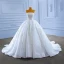 Luxury / Gorgeous Ivory Wedding Dresses 2022 Ball Gown Strapless Beading Pearl Sequins Sleeveless Backless Chapel Train Wedding