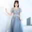 Charmant Bleu Ciel Glitter Robe De Bal 2022 Princesse Encolure Dégagée Perlage Paillettes Manches Courtes Dos Nu Longue Robe De Ceremonie