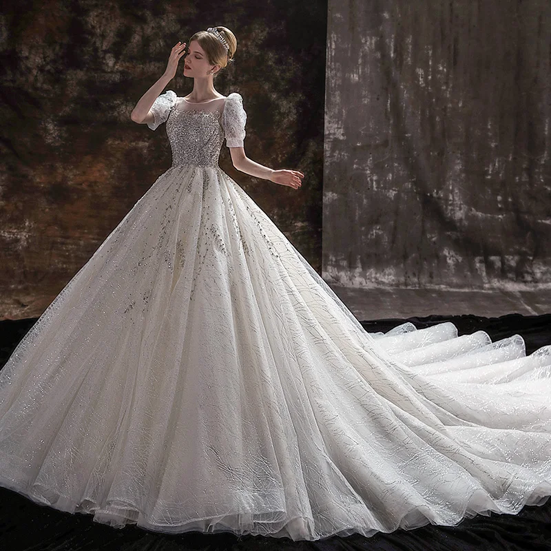 chinese dress ladies Ivory Strapless Wedding Dress and Short Wedding Dress with Elongated Train Plus Size main image 1