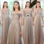 Chic / Beautiful Grey Beading Lace Flower Bridesmaid Dresses 2022 A-Line / Princess Rhinestone Sequins Short Sleeve Backless Floor-Length / Long Wedding Bridesmaid Dresses