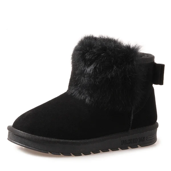 Modern / Fashion Womens Boots 2017 Khaki Leather Ankle Suede Casual Winter Flat Snow Boots
