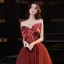 Chic / Beautiful Burgundy Prom Dresses 2022 A-Line / Princess Strapless Bow Sleeveless Backless Floor-Length / Long Formal Dresses