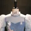 Elegant Bling Bling Sky Blue Beading Star Sequins Prom Dresses 2023 Ball Gown High Neck Short Sleeve Backless Floor-Length / Long Formal Dresses