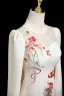 Vintage / Retro Ivory Lace Flower Evening Dresses 2025 Trumpet / Mermaid High Neck Long Sleeve Sweep Train Evening Party Formal Dresses