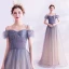 Charmant Bleu Ciel Dégradé De Couleur Robe De Bal 2020 Princesse Bretelles Spaghetti Faux Diamant Glitter Tulle Manches Courtes Dos Nu Longue Robe De Ceremonie
