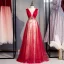Chic Bordeaux Glitter Robe De Bal 2020 Princesse Encolure Dégagée Perlage Perle En Dentelle Fleur Sans Manches Dos Nu Longue Robe De Ceremonie