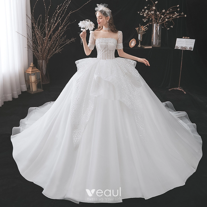 Glitter Wedding Dress Addison with Long Sleeves – Olivia Bottega
