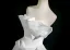 Charmant Weiß Spitze Blumen Applikationen Brautkleider / Hochzeitskleider 2025 Ballkleid Bandeau Ärmellos Rückenfreies Hof-Schleppe Hochzeit