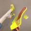 Chic / Beautiful Yellow Casual Womens Sandals 2020 See-through 8 cm Stiletto Heels Open / Peep Toe Pumps