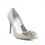 Mode Ivoire Perle Chaussure De Mariée 2020 Cuir Faux Diamant Papillon 10 cm Talons Aiguilles À Bout Pointu Mariage Escarpins