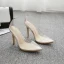 Transparent Beige Street Wear Pumps 2020 11 cm Stiletto Heels Pointed Toe Pumps