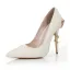 Mode Ivoire Perle Chaussure De Mariée 2020 Cuir 11 cm Talons Aiguilles À Bout Pointu Mariage Escarpins