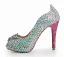 Fashion Multi-Colors Evening Party Womens Shoes 2020 Leather Rhinestone Butterfly 12 cm Stiletto Heels Open / Peep Toe High Heels