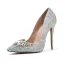 Charming Multi-Colors Crystal Wedding Shoes 2020 Leather Rhinestone 11 cm Stiletto Heels Pointed Toe Wedding Pumps